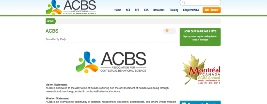 Association for Contextual Behavioral Science (ACBS)