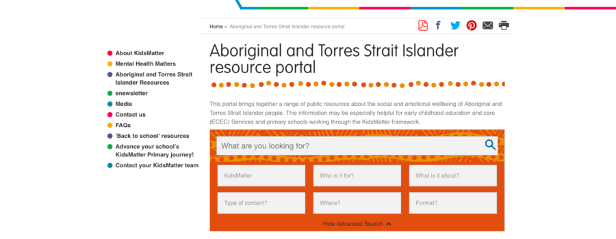 Kids Matter: Aboriginal and Torres Islander resource portal